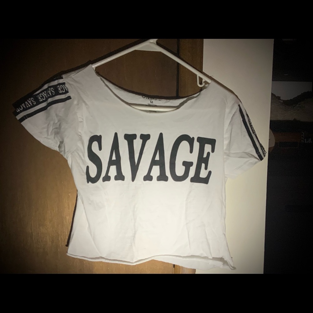 ❤️‍🔥2 for $9❤️‍🔥 Raw hem, off shoulder crop top